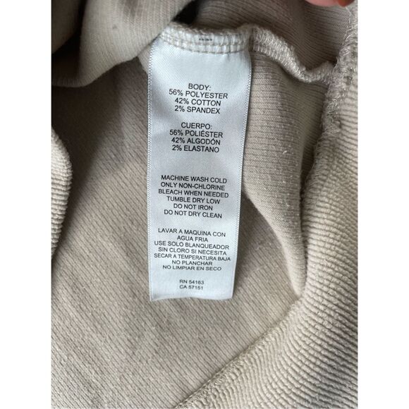 Andrew Marc Pullover Sweatshirt Mens M Beige Textured Casual Minimal Soft - Picture 6 of 8